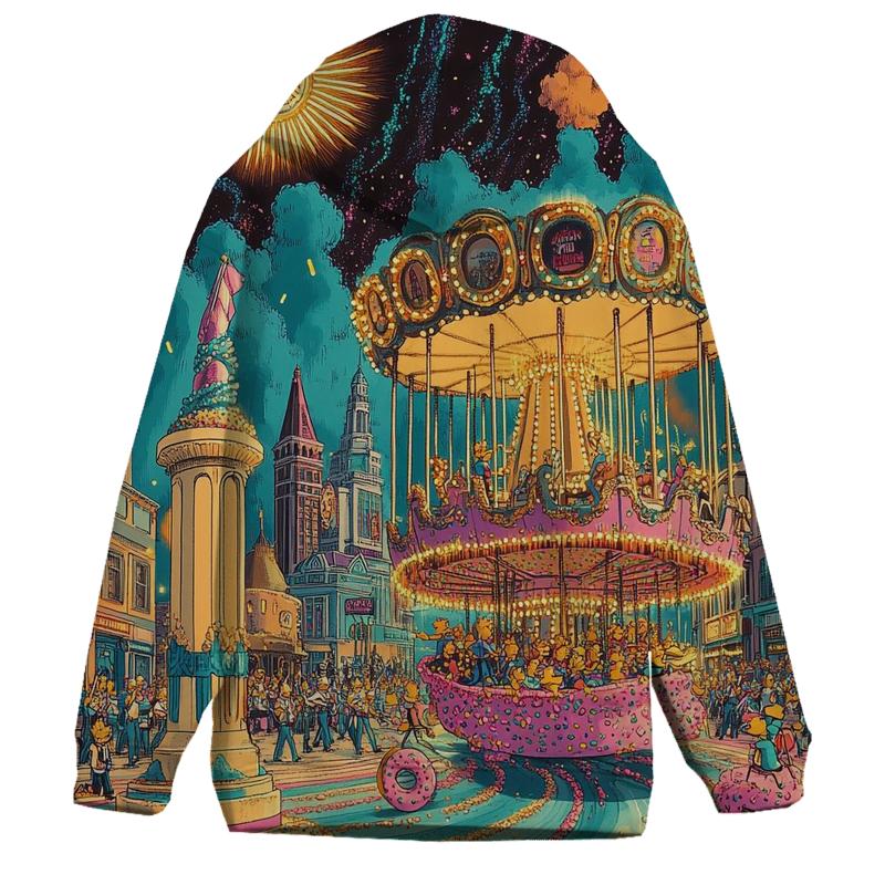 Springfield Town Square Carnival Collapse printed hoodies