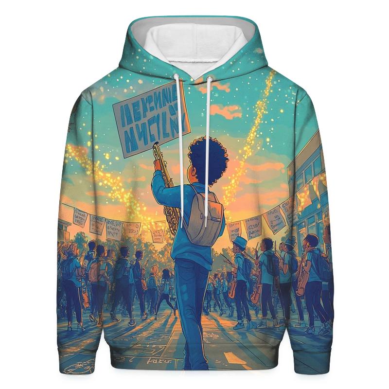 Lisas Protest Symphony printed hoodies