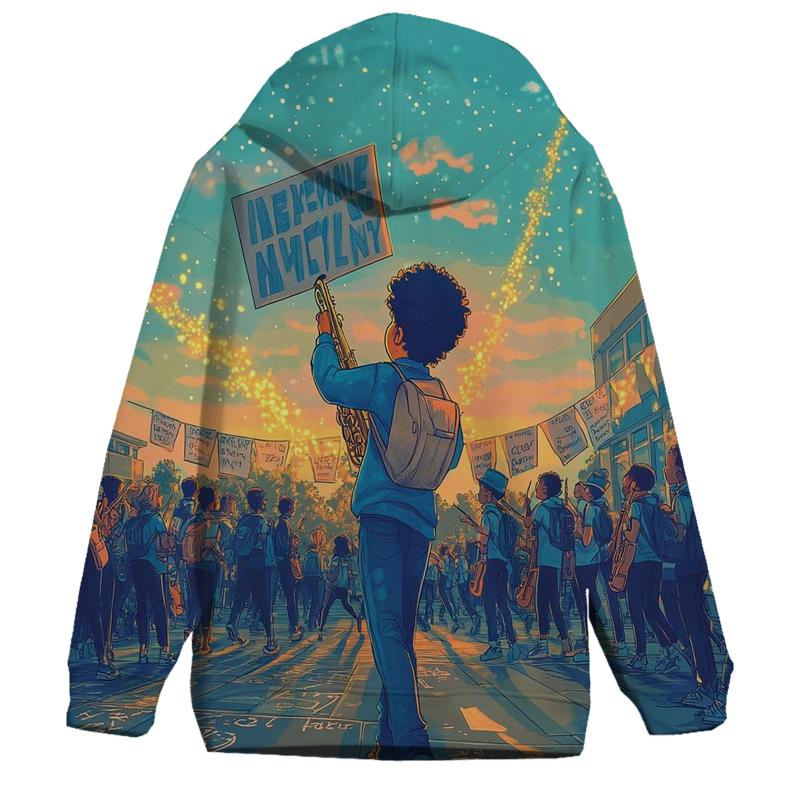 Lisas Protest Symphony printed hoodies