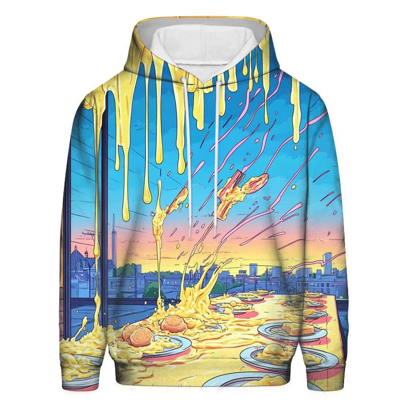 Springfield Sunset Family Dinner Meltdown printed hoodies