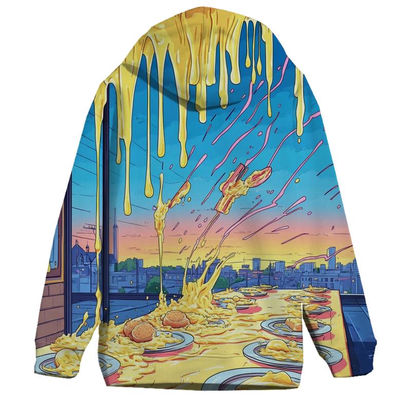 Springfield Sunset Family Dinner Meltdown printed hoodies