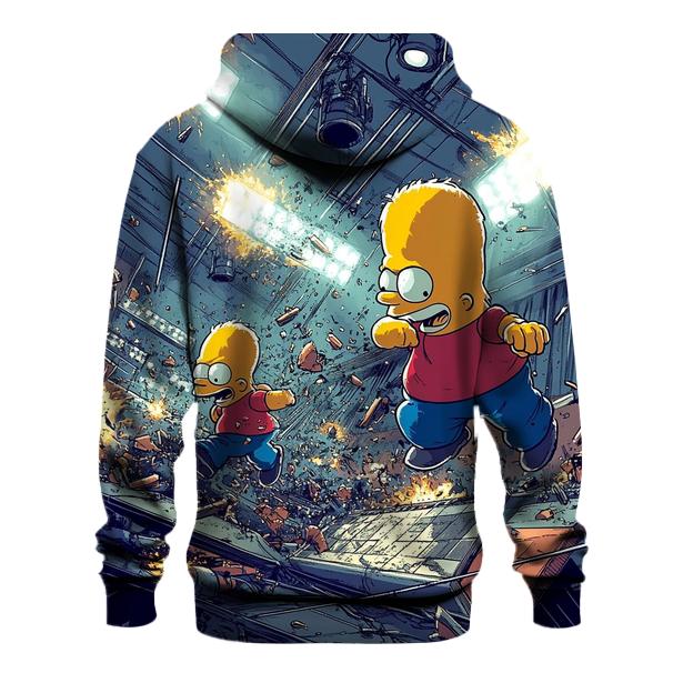 Itchy And Scratchy Velocity Chase pullover hoodies