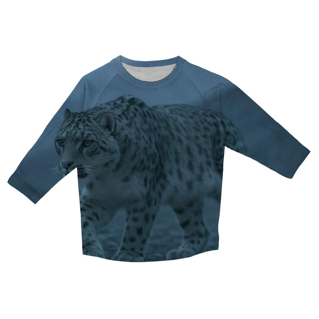 Glacial Stalker Snow Leopard fashion 3/4 sleeve shirts