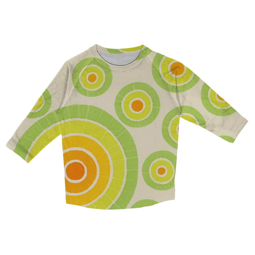 Citrus Bullseye Cluster designer 3/4 sleeve blouses
