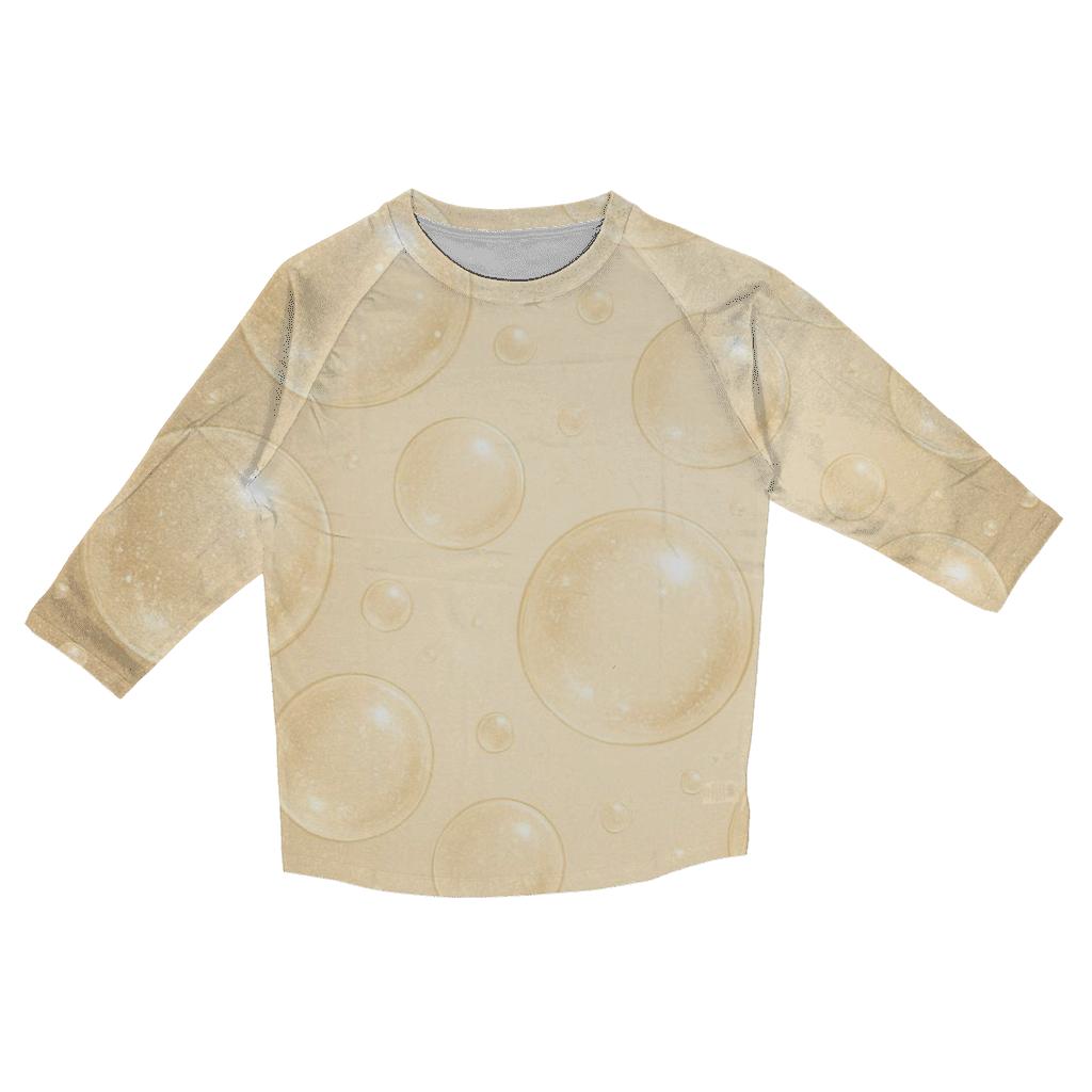 Champagne Bubble Halo printed three quarter sleeve shirts