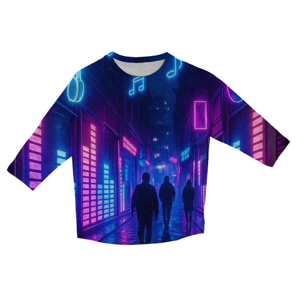 Neon Equalizer Alley trendy 3/4 sleeve tops