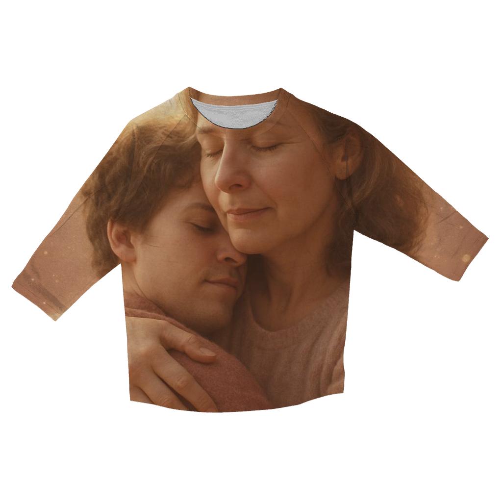 The Forever Embrace printed three quarter sleeve shirts