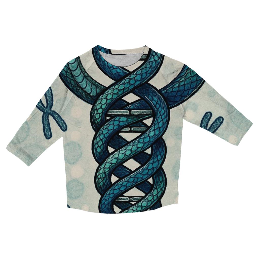 Genetic Helix Ouroboros custom 3/4 sleeve shirts