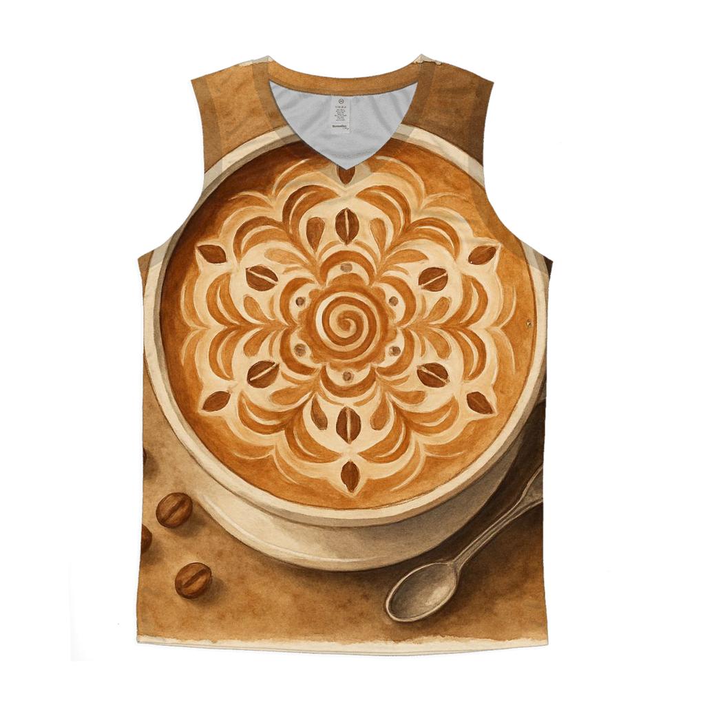 Latte Swirl Mandala stylish racerback tanks