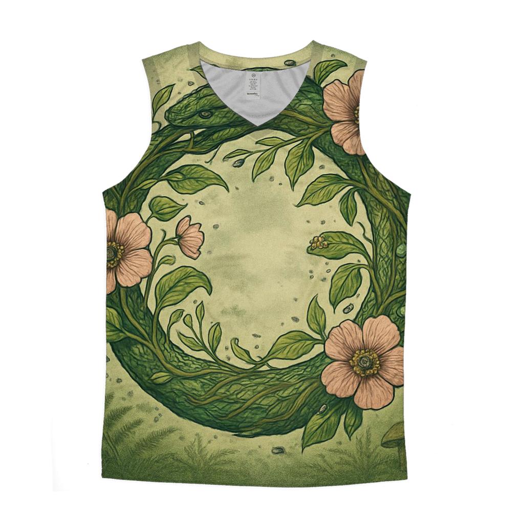 Verdant Spiral Ouroboros designer workout tanks