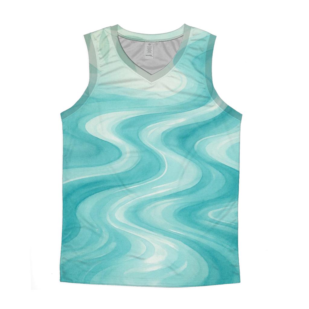 River Of Reflection cotton sleeveless tops