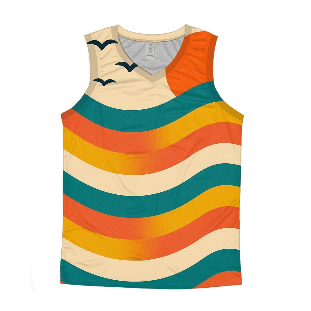Funk Wave Panorama cotton sleeveless tops