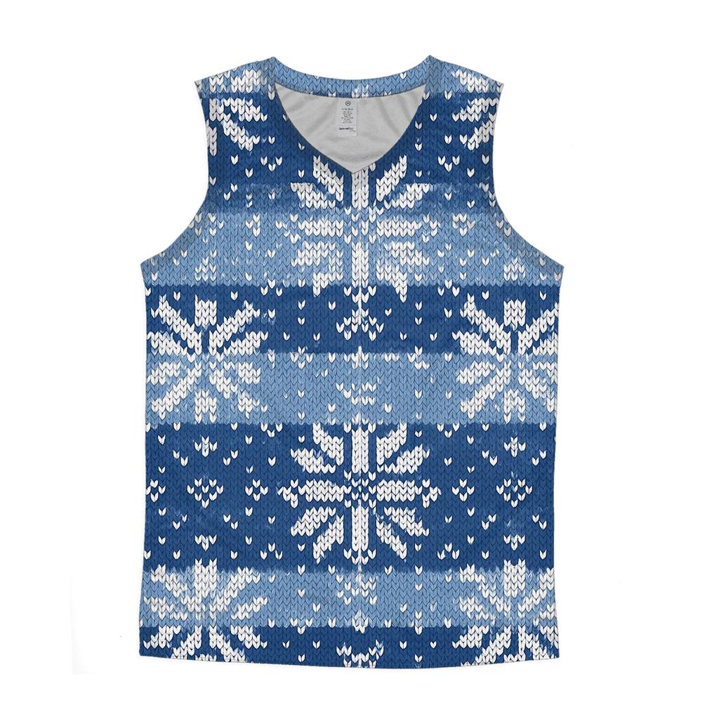 Festive Snowflake Brickwork Design sports performance tank tops