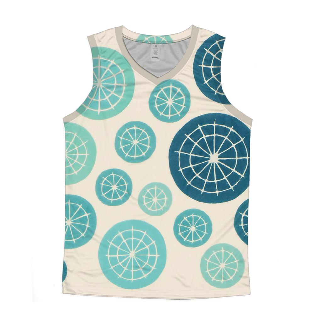 Kumo Spider Rosettes Aqua personalized athletic tanks