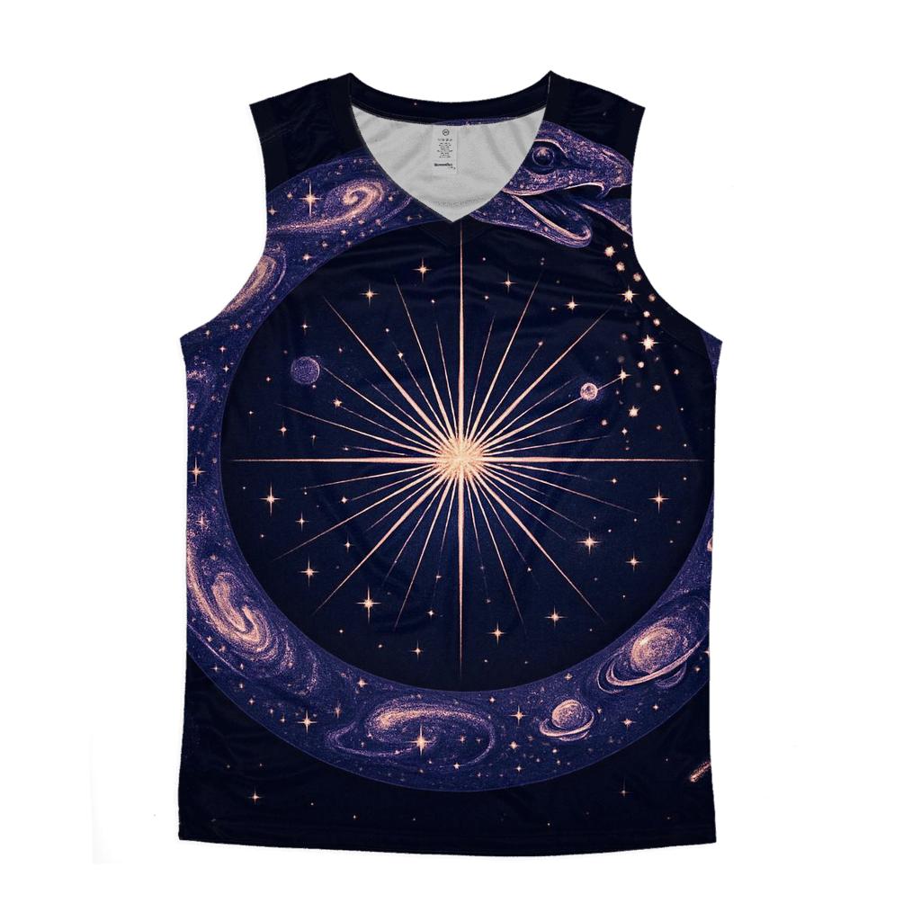 Starlit Cartwheel Ouroboros personalized athletic tanks