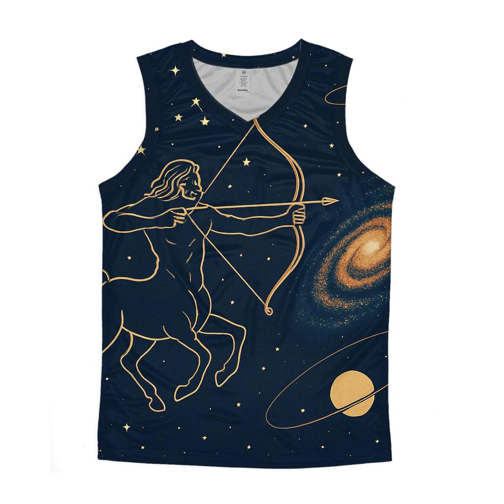 Sagittarius Archer Star Map sports performance tank tops