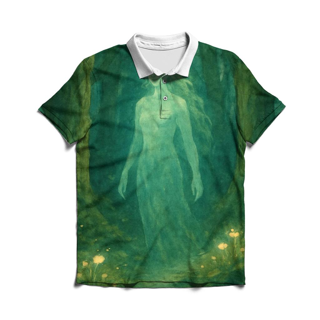 Mystical Forest Spirit premium cotton polo shirts