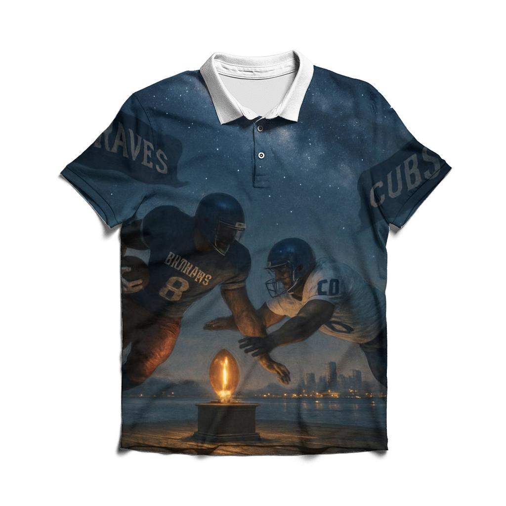 Starlit Rivals Over Lakefront branded logo polo shirts