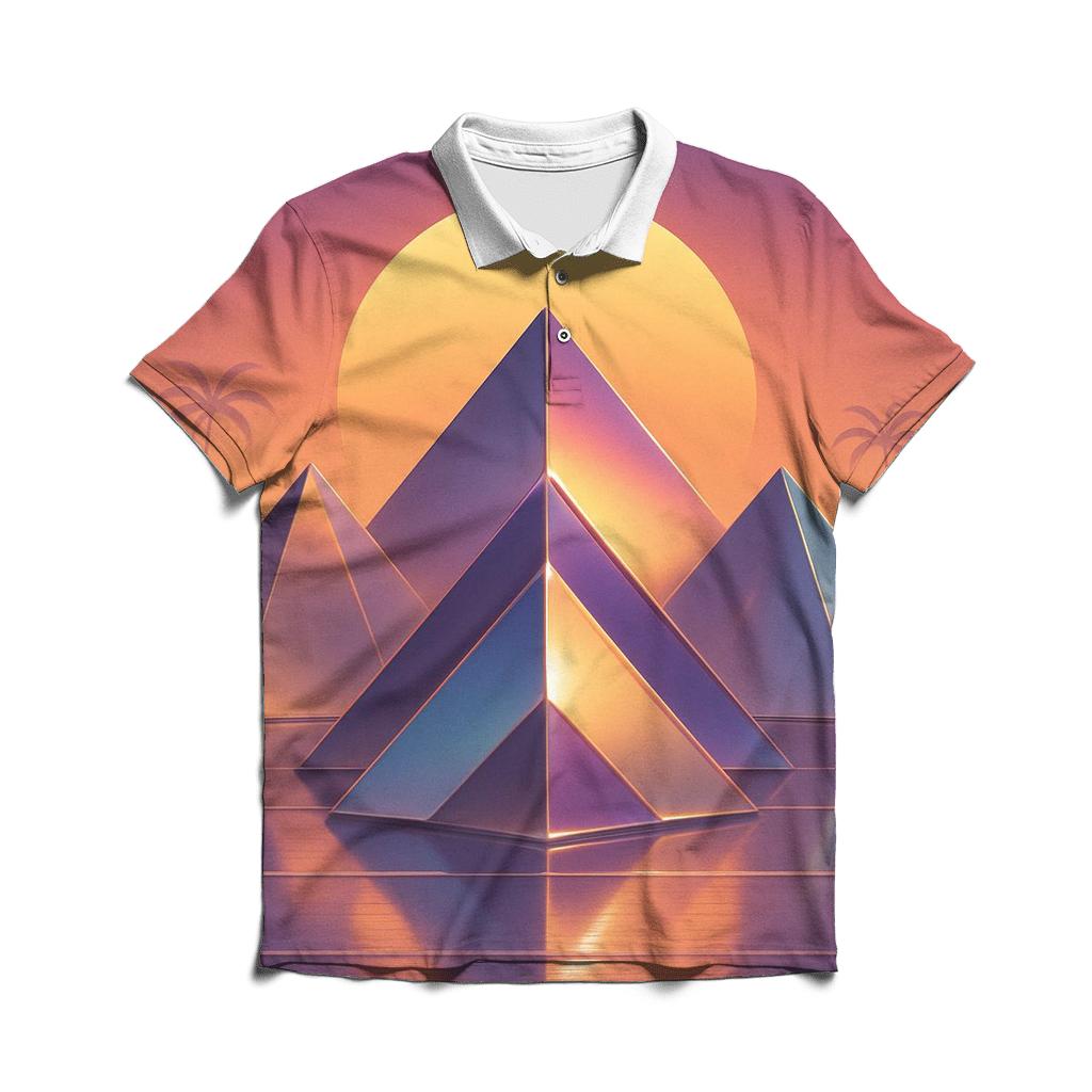 Chrome Mirage Sunset premium cotton polo shirts