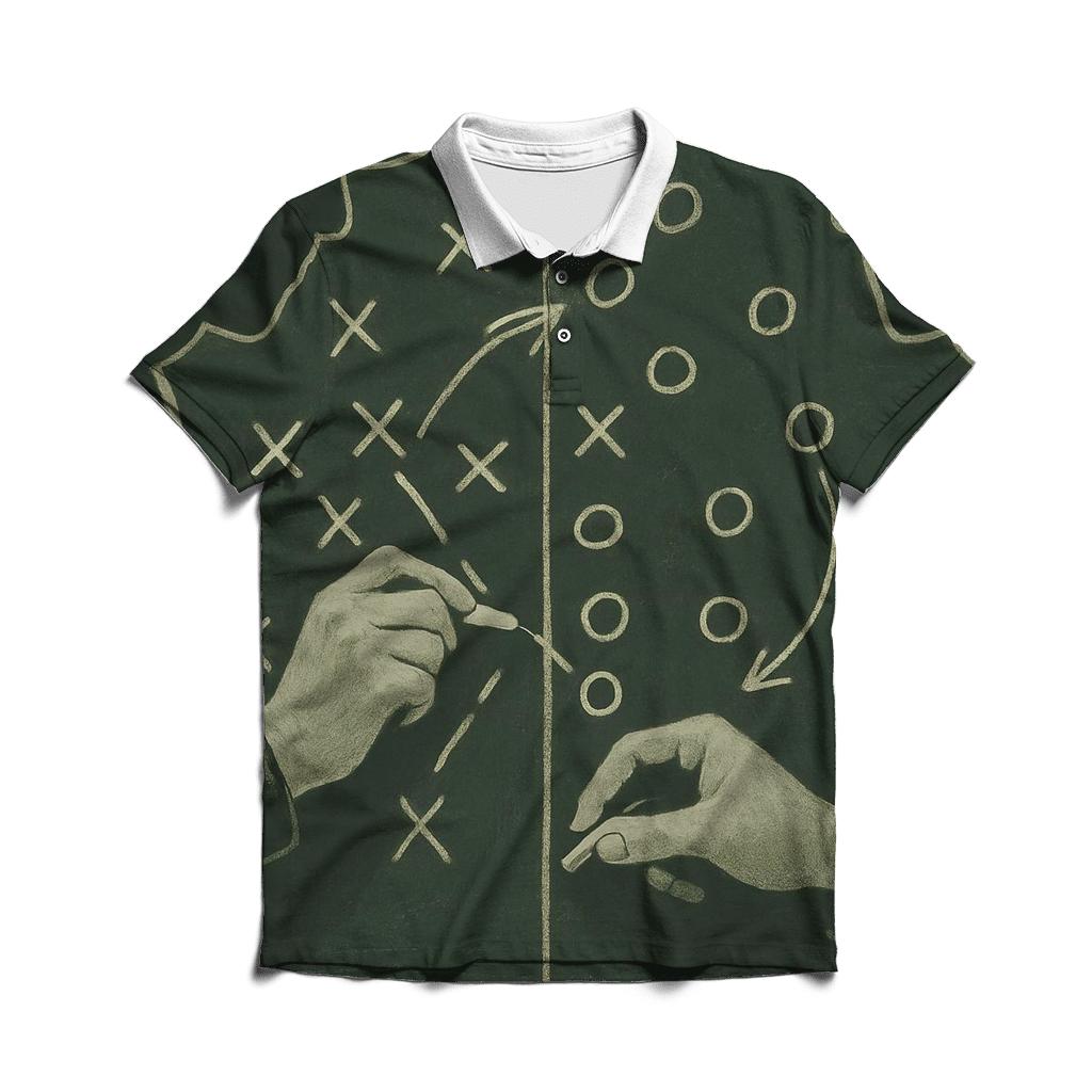 Midnight Chalkboard Play embroidered polo tops