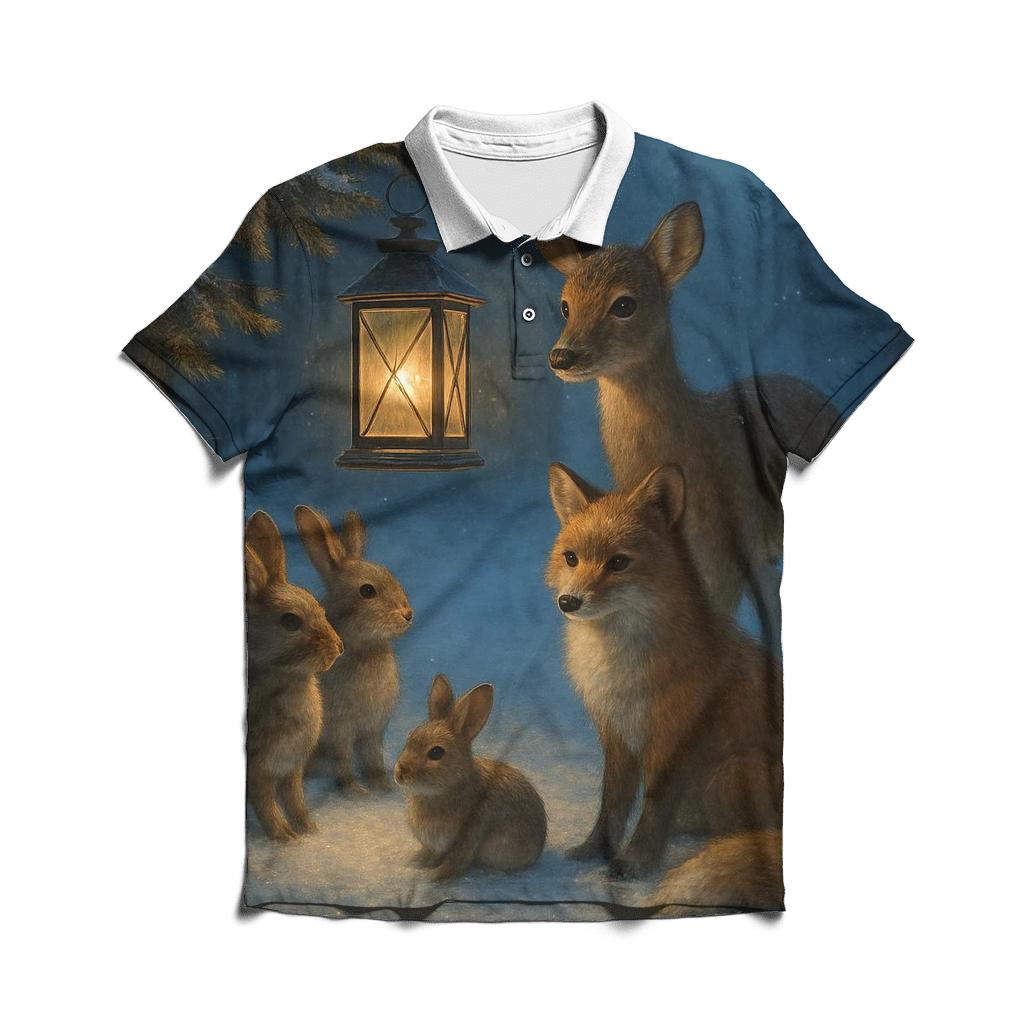 Forest Lantern Gathering custom polo shirts