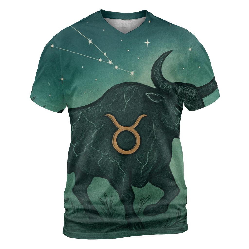 Mystic Taurus Bull Glyph Design custom all-over print shirts