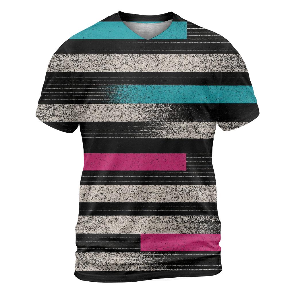 VHS Static Stripes trendy printed shirt styles