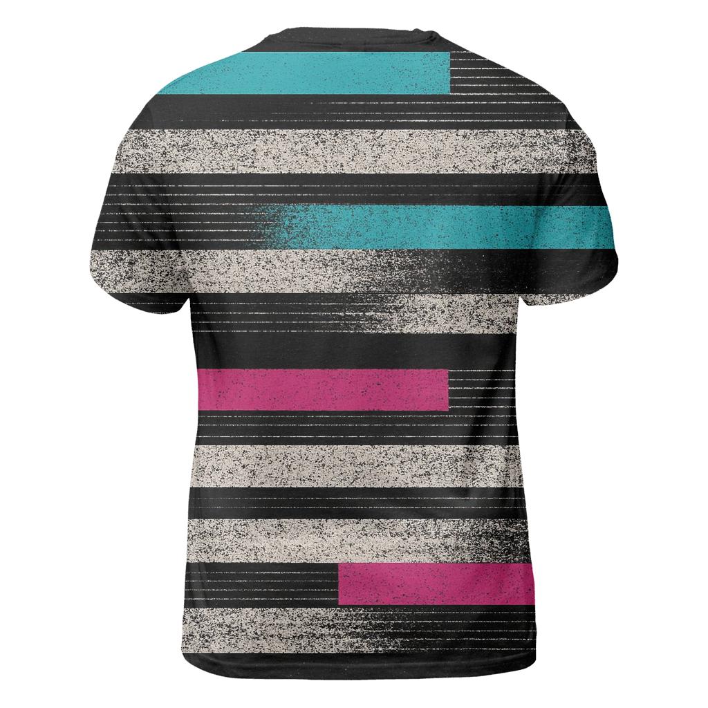 VHS Static Stripes trendy printed shirt styles