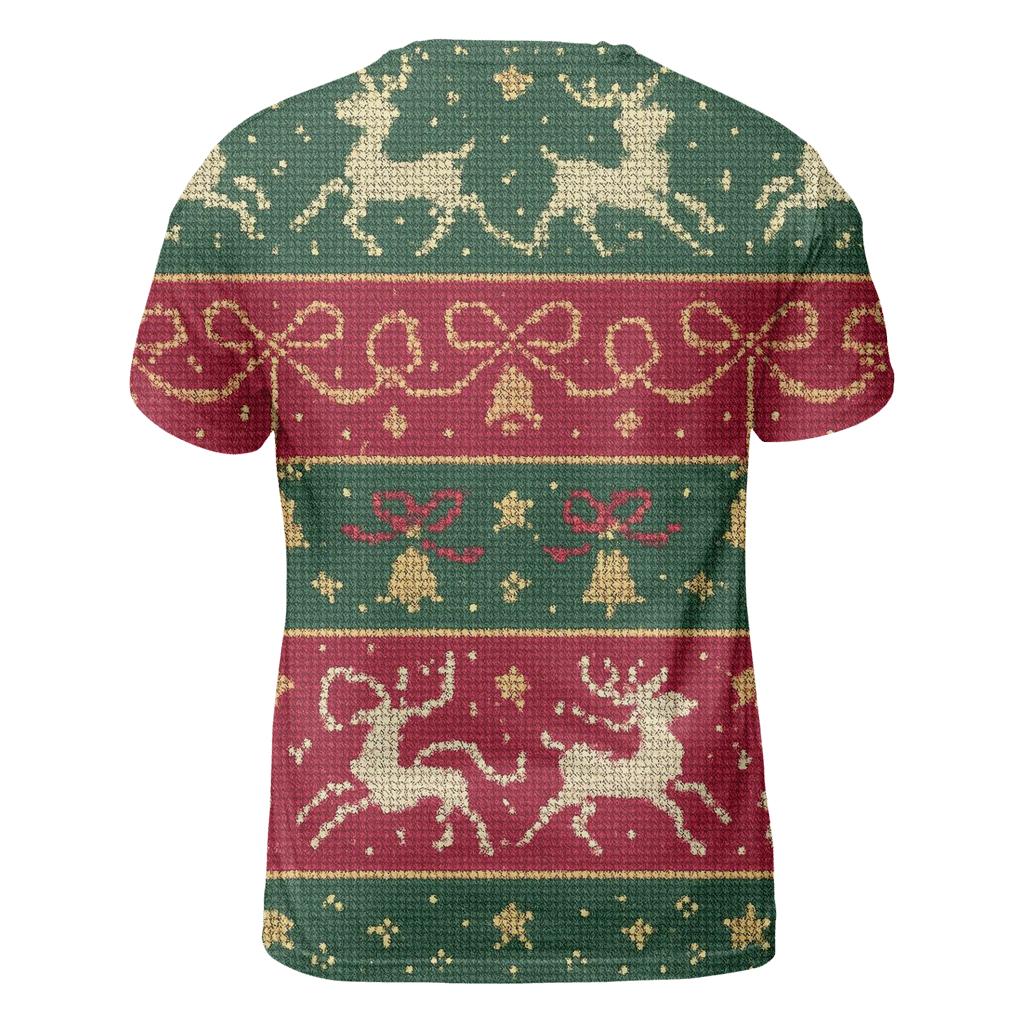 Reindeer Ribbon Carousel Design statement graphic shirts