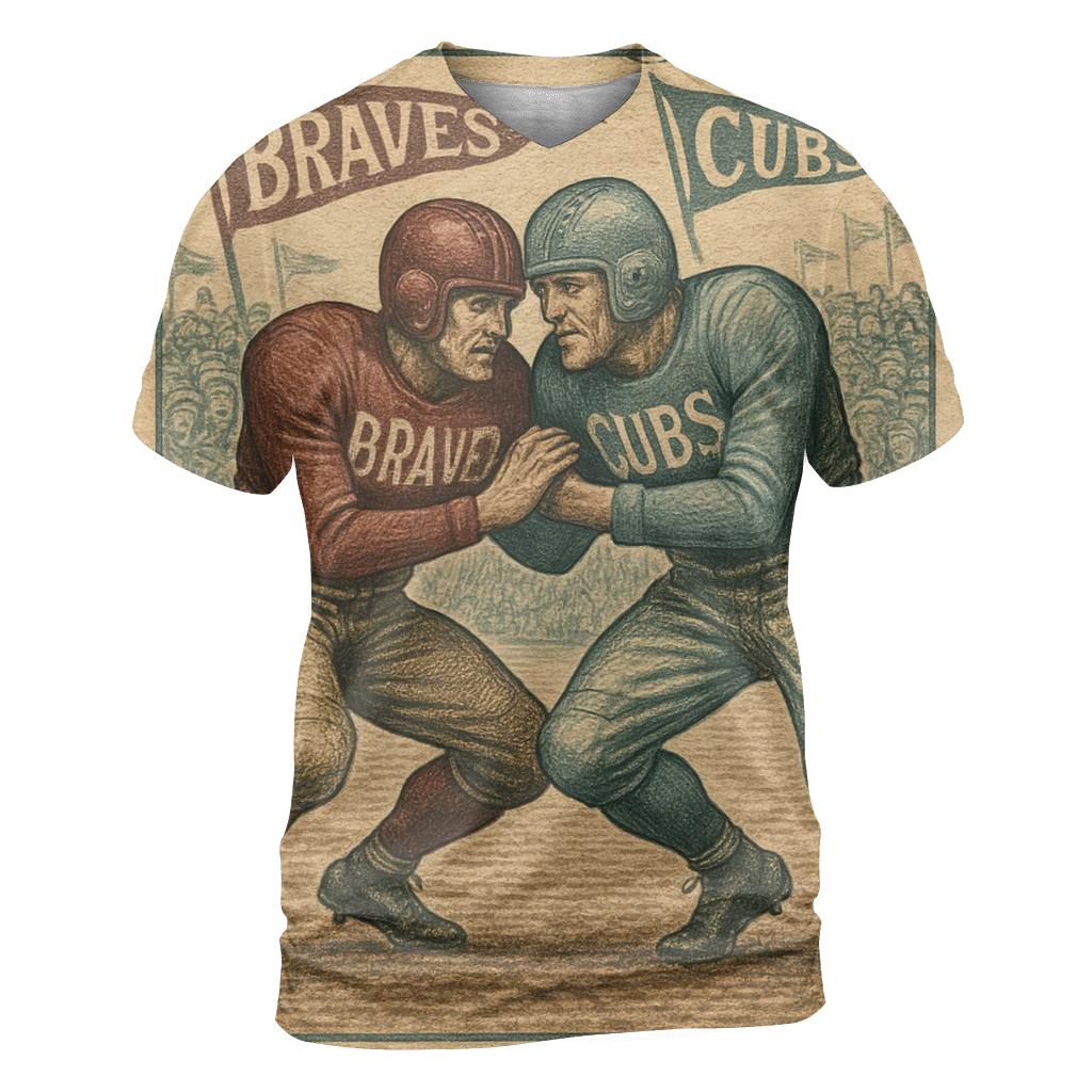 Vintage Program Duel creative print fashion shirts