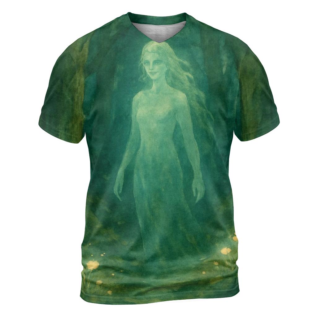 Mystical Forest Spirit vibrant all-over design tees