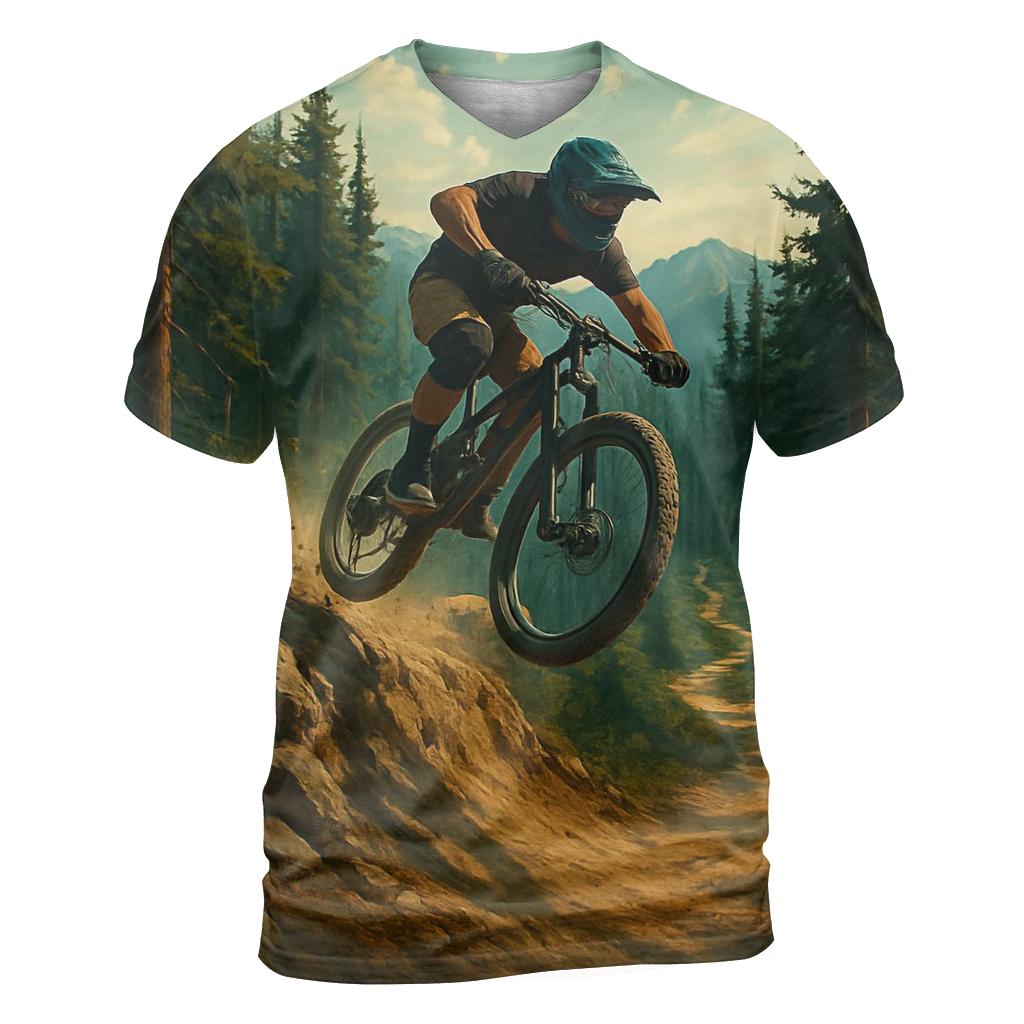 Mountain Biking Descent designer pattern shirts