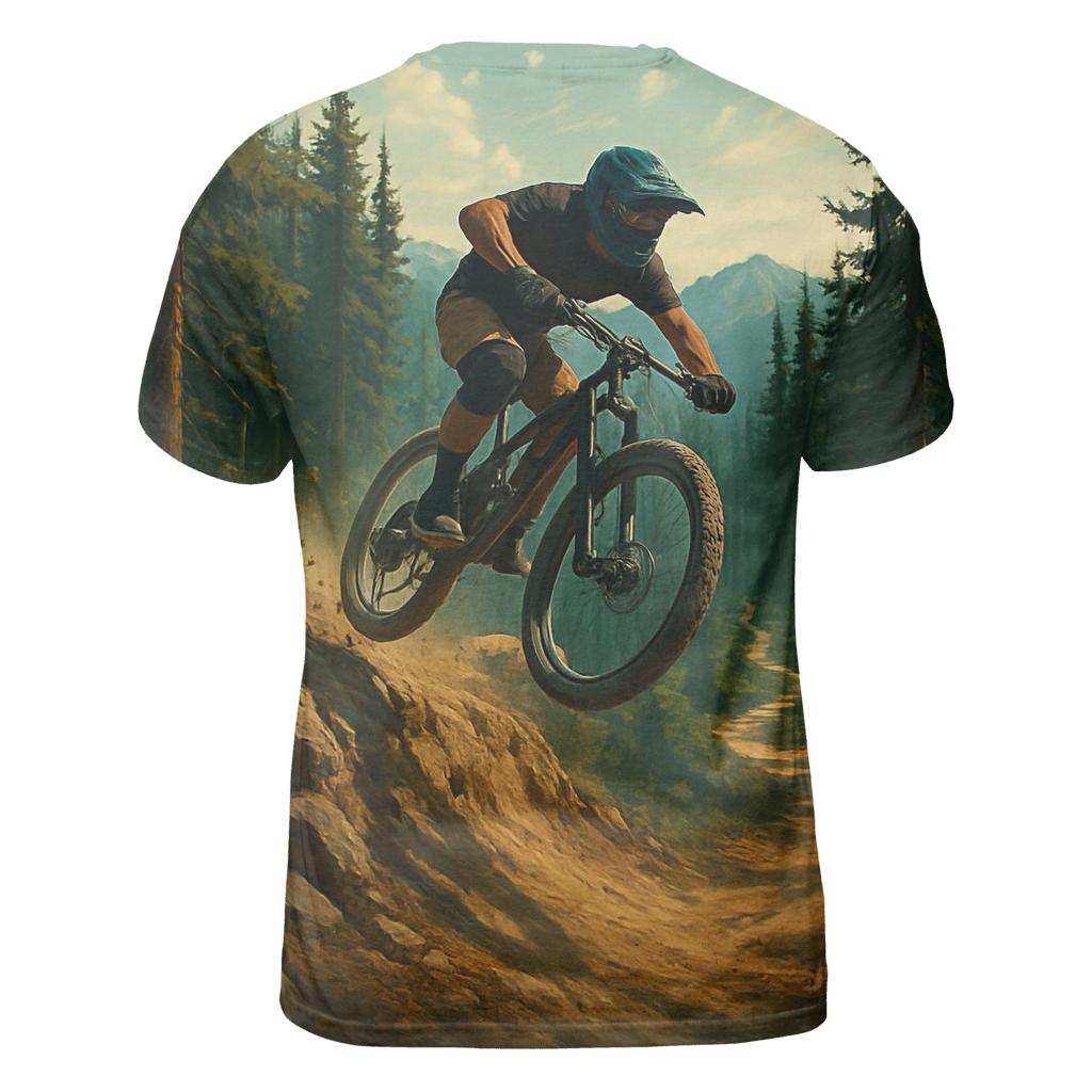 Mountain Biking Descent designer pattern shirts