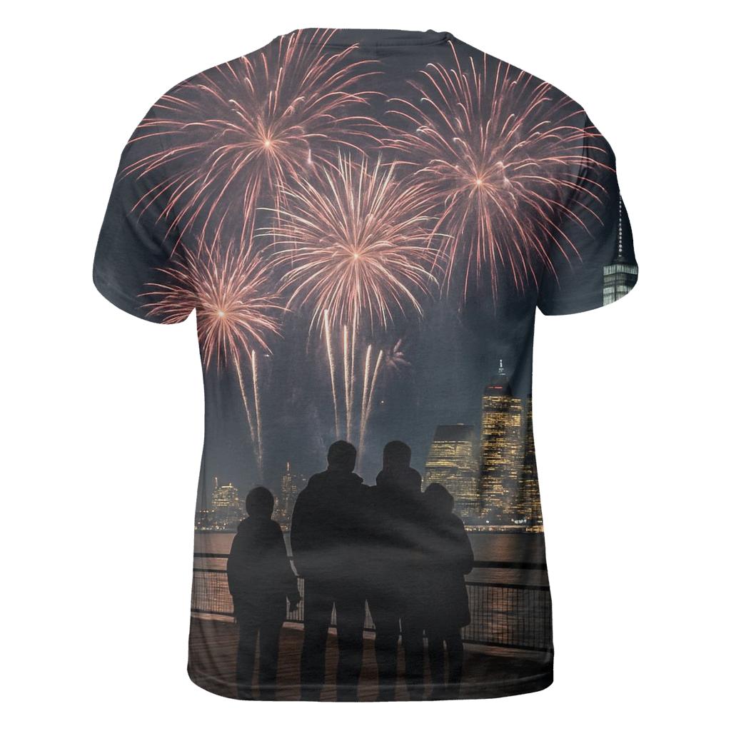 Harbor Fireworks Over Lower Manhattan personalized full print shirts