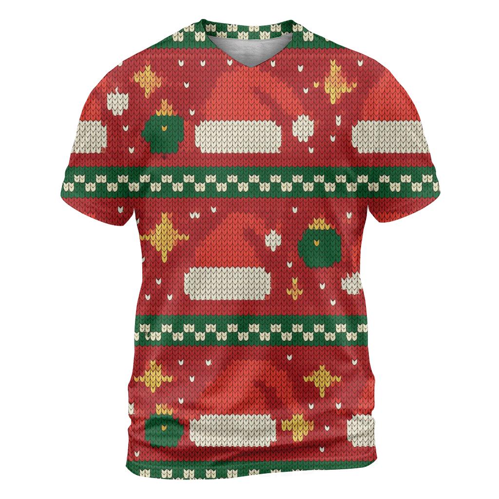 Santa Hat Scatter Bands Design designer pattern shirts