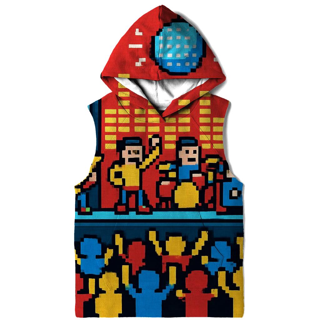 Pixel Pop Stage designer hoodies
