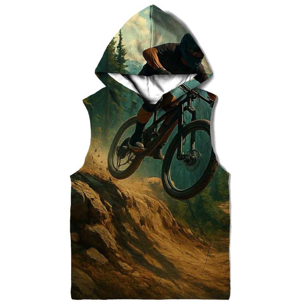 Mountain Biking Descent printed hoodies