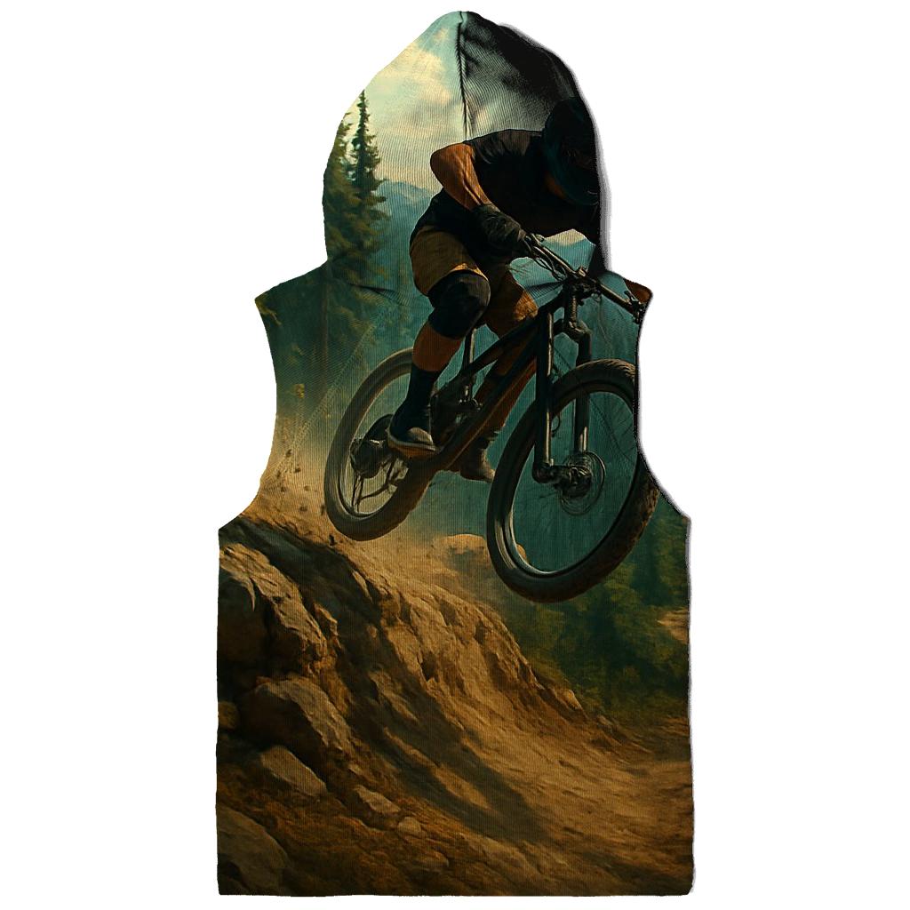 Mountain Biking Descent printed hoodies