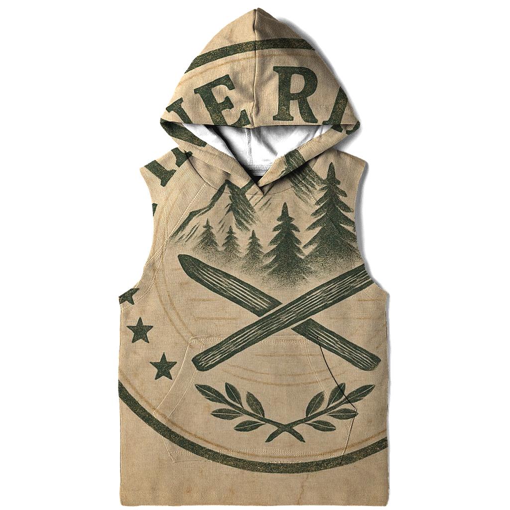 Sepia Mountain Lodge Emblem pullover hoodies
