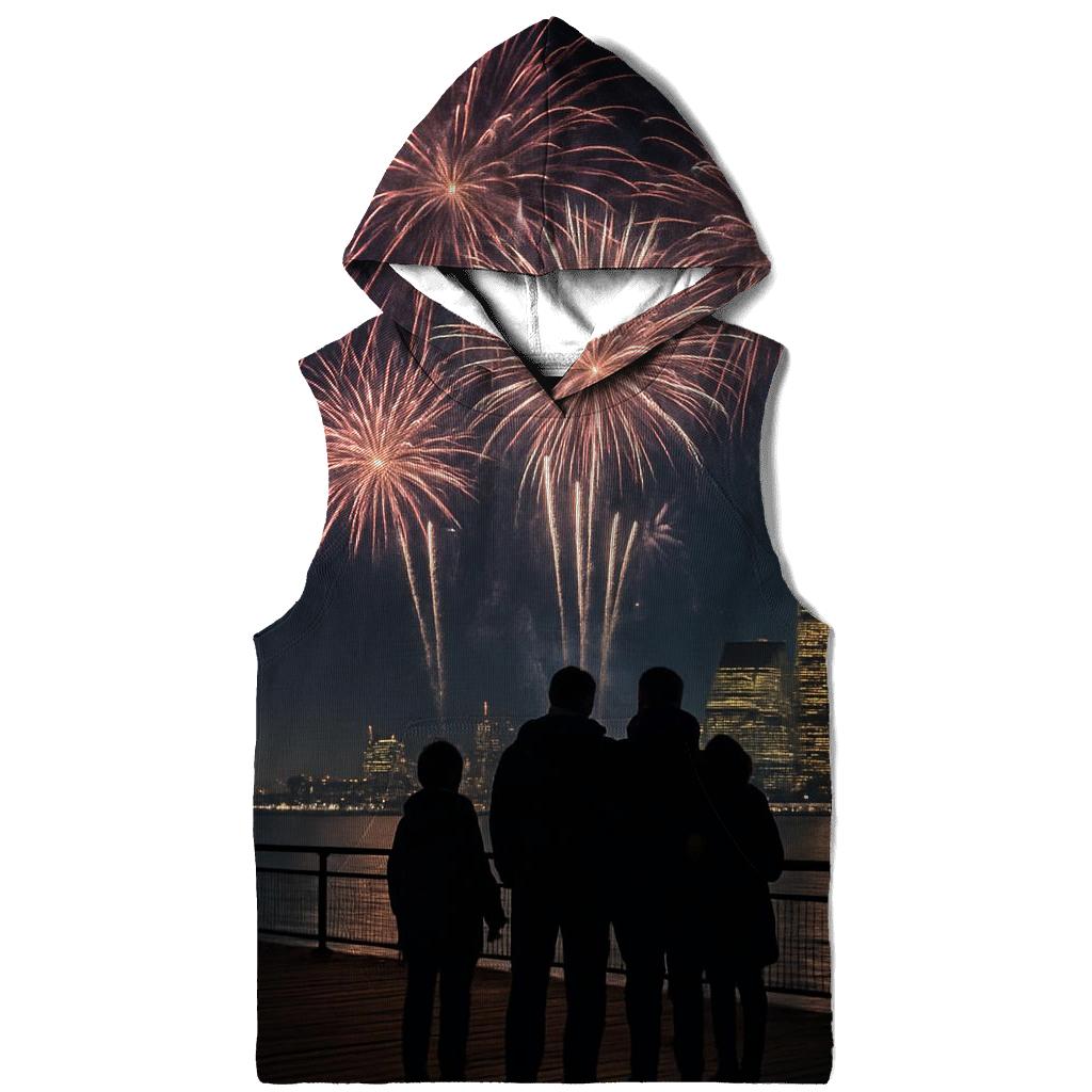 Harbor Fireworks Over Lower Manhattan lightweight hoodies