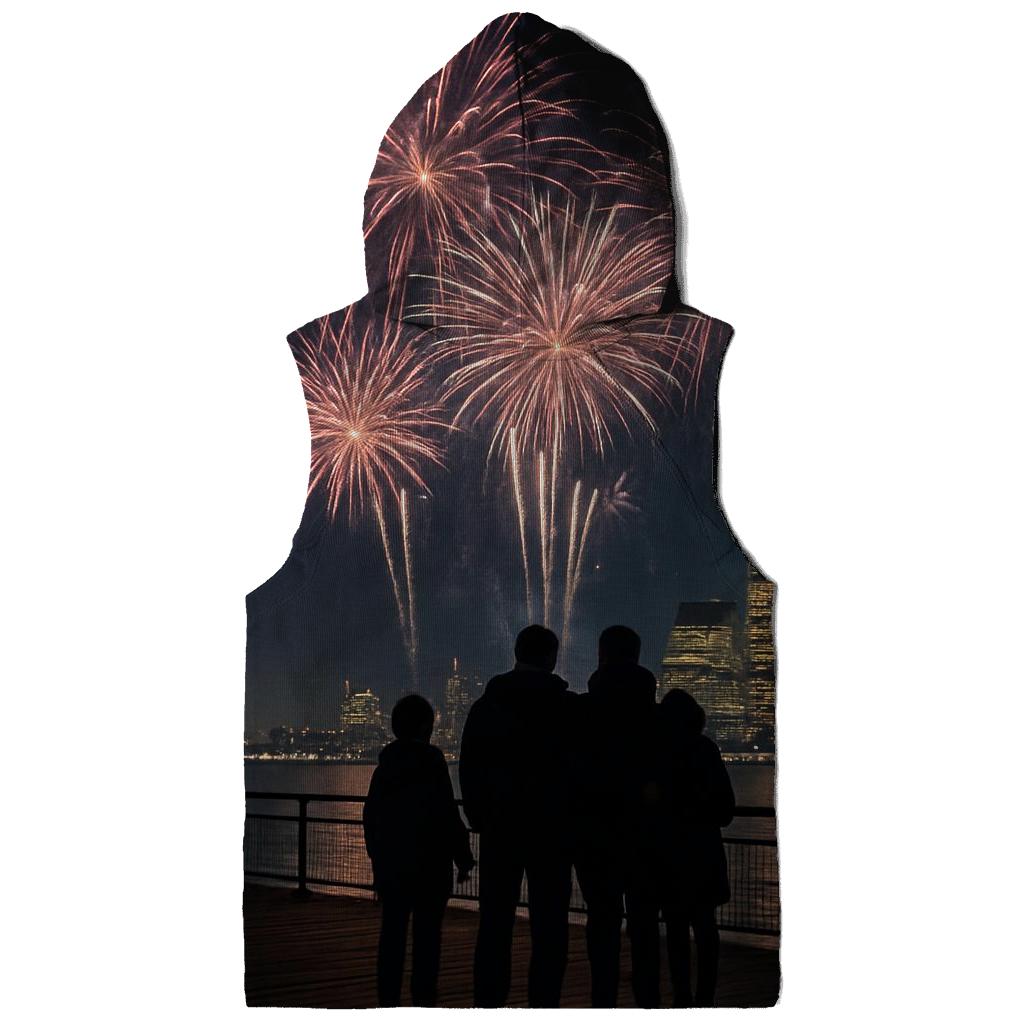 Harbor Fireworks Over Lower Manhattan lightweight hoodies