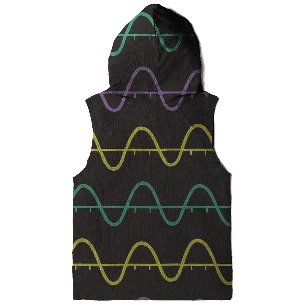 Analog Waveforms Repeat embroidered hoodies