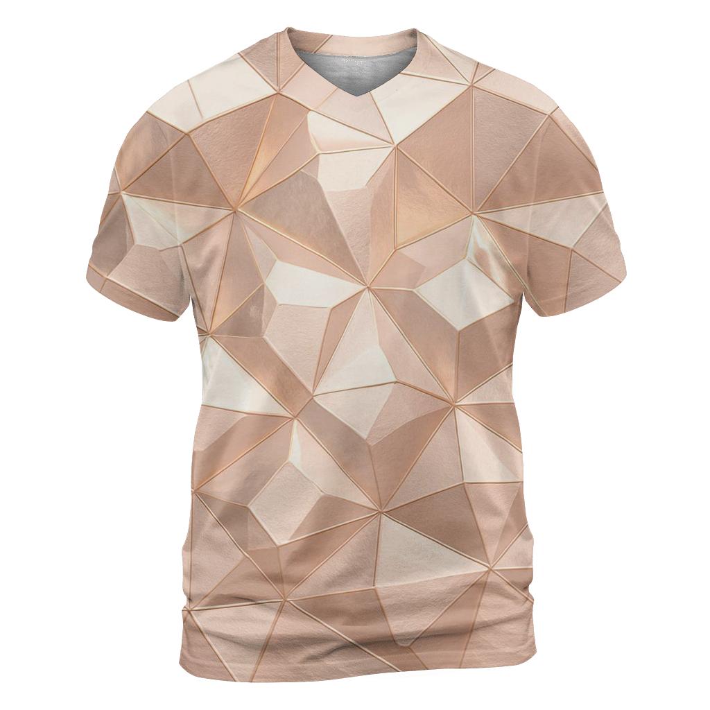 Rose Gold Facet Veil personalized full print shirts
