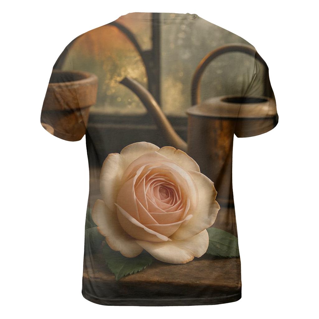 Tea Rose In Vintage Conservatory creative print fashion shirts