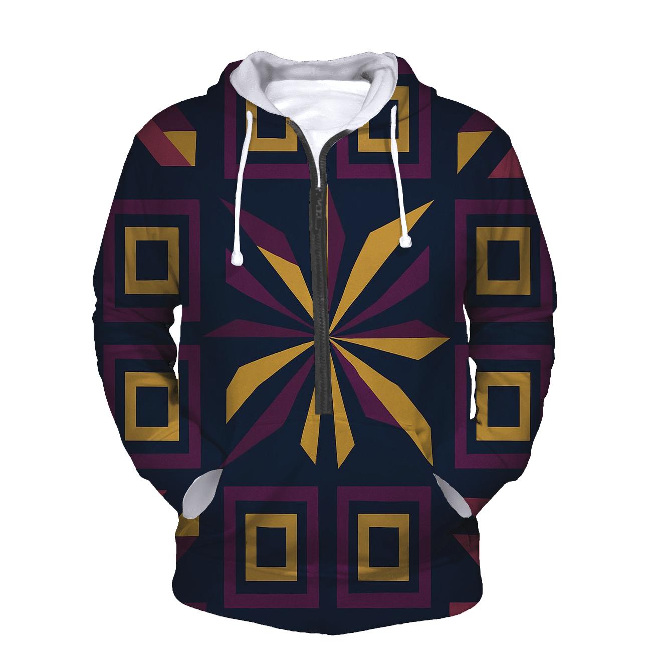 Disco Geometry Grid custom hoodies