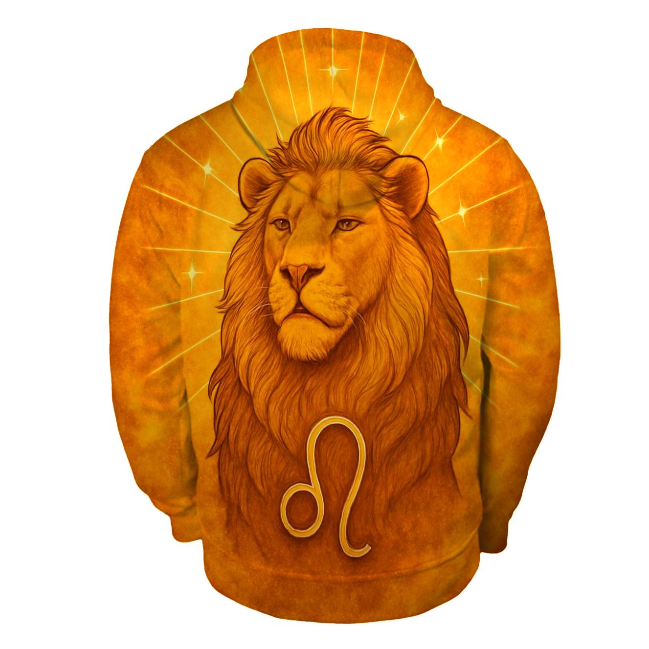 Leo Solar Flare Lion Artwork graphic hoodies