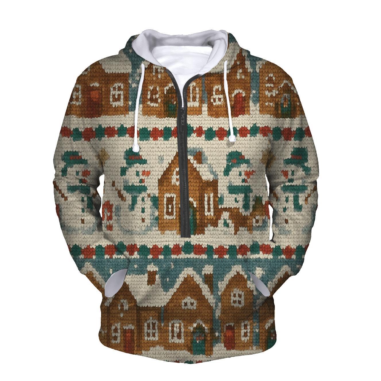Gingerbread Village Parade Design heavyweight hoodies