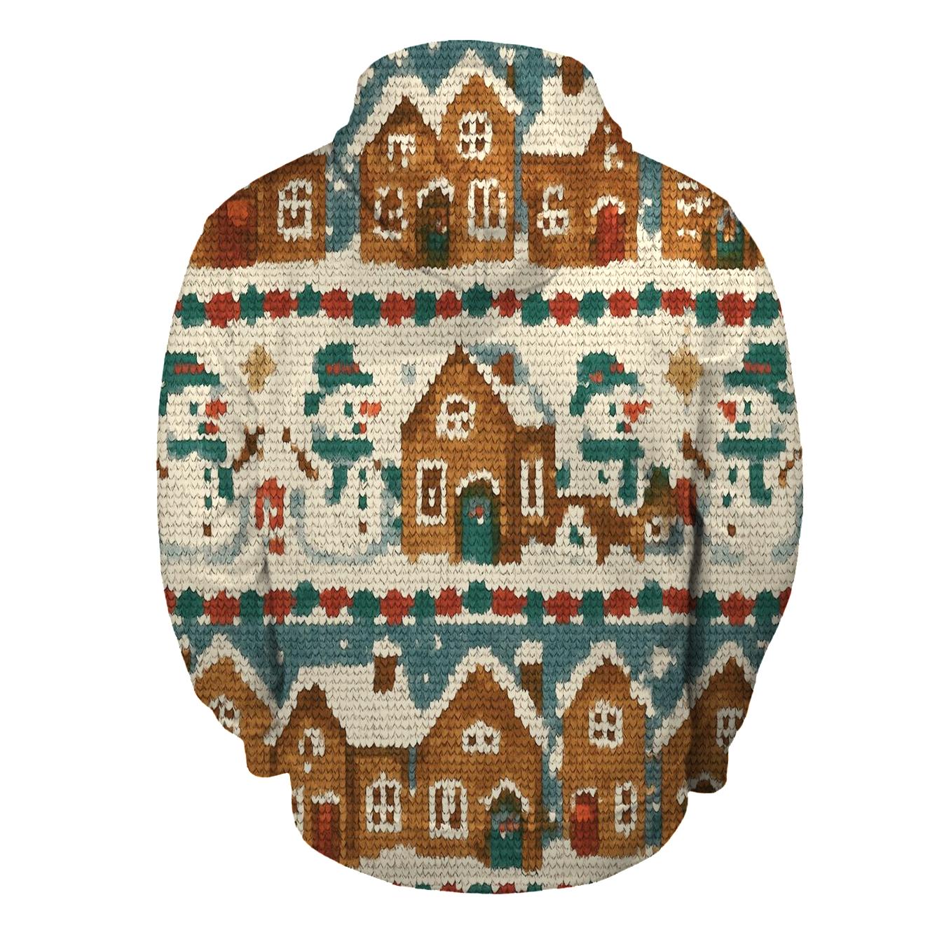Gingerbread Village Parade Design heavyweight hoodies
