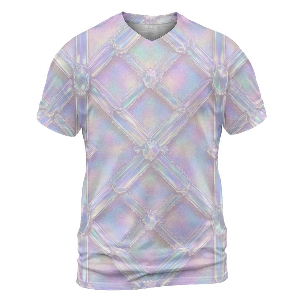 Iridescent Crystal Lattice personalized full print shirts