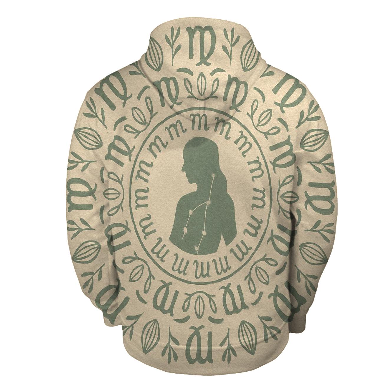 Virgo Earth Mandala Pattern custom hoodies